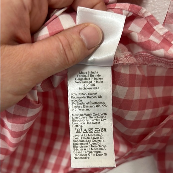 J. Crew Pink and White Checkered Button-Up Shirt - Picture 5 of 5